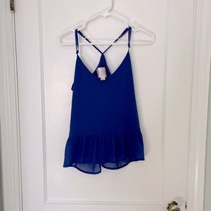 Flowy blue tank top, size S